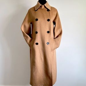 Water Ripple Long 100% Cashmere Coat